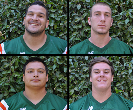 From top left (clockwise):  Wardell Campbell, Matt Griffin, Jorge Villagomez, Kyle Appleford
