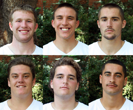 Clockwise from top left: Stuart, Bauman, Mull, Arguello, Simon, Appleford