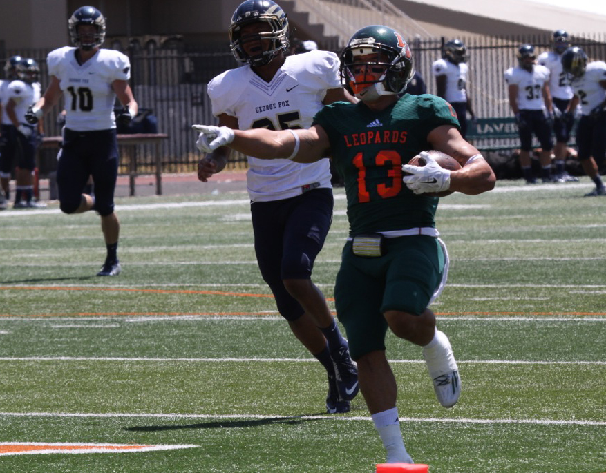 Football capitalizes on late George Fox fumble, wins 27-23