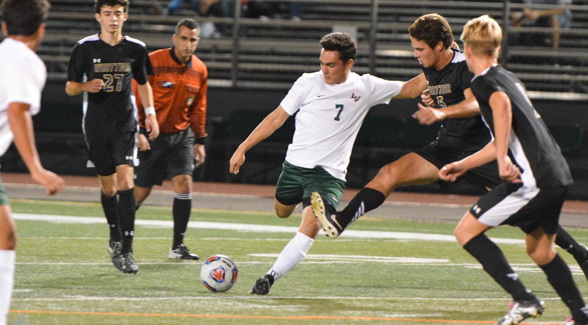 Uribe scores hat trick, Men's Soccer tops Caltech