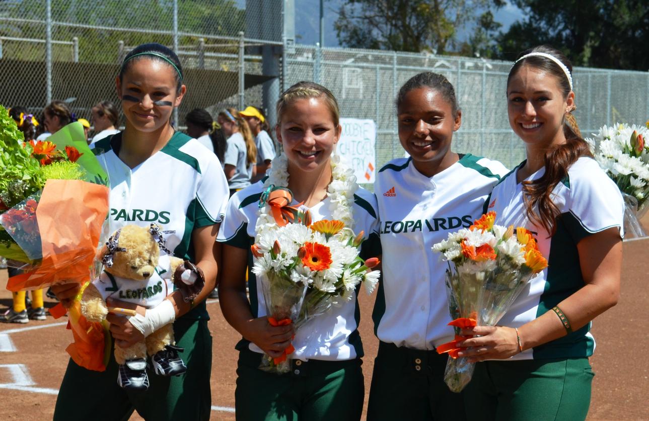 Leopards Split With Regals On Senior Recognition Day