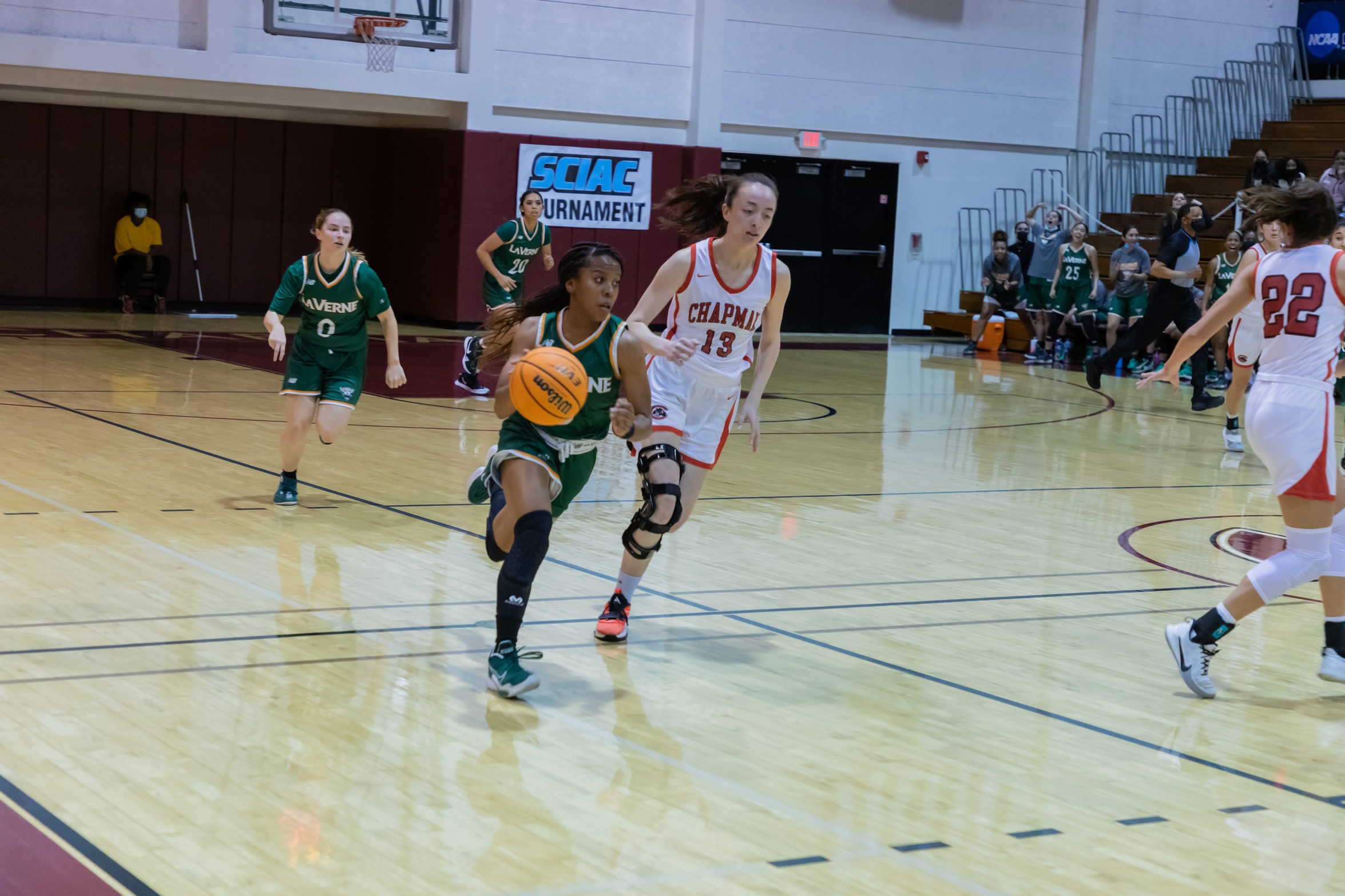 Leopards Battle Chapman University In SCIAC Tournament Quarterfinal Action