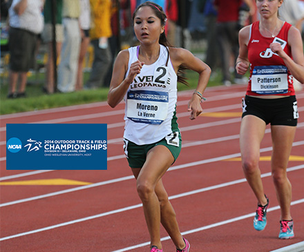 Moreno Places Ninth in 5,000m